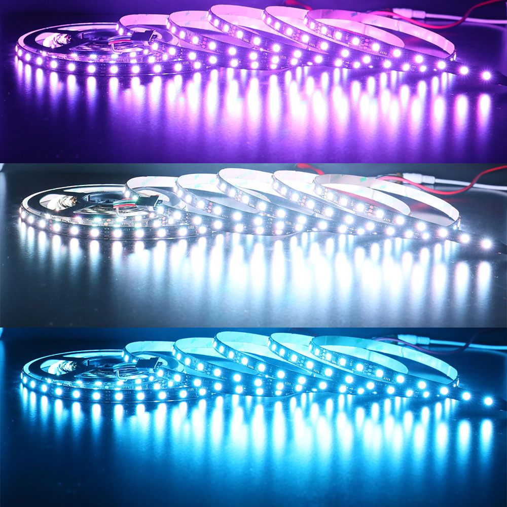 DC12/24V 4in1 RGBW SK6812 16.4Ft 300LEDs Flexible Color Chasing Full Color LED Strip Lights DC12/24V 4in1 RGBW SK6812 16.4Ft 300LEDs Flexible Color Chasing Full Color LED Strip Lights